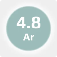 Аргон (Ar) 4.8 (99,998%) в баллоне 4-5л 150 бар, соединение  G 3/4 (DIN 9)